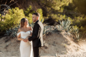postboda en la playa